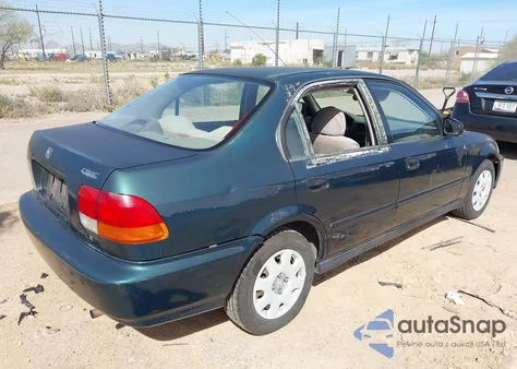 1998 Honda Civic Lx из США, поврежденный, VIN JHMEJ667XWS013053